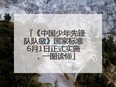 《中国少年先锋队队徽》国家标准6月1日正式实施，一图读懂
