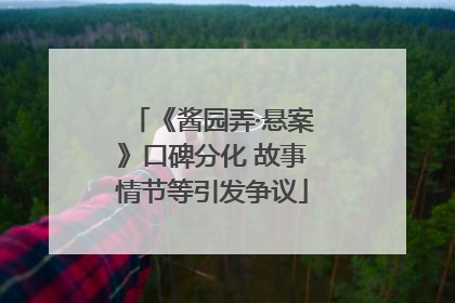 《酱园弄·悬案》口碑分化 故事情节等引发争议