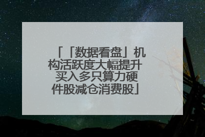 「数据看盘」机构活跃度大幅提升 买入多只算力硬件股减仓消费股