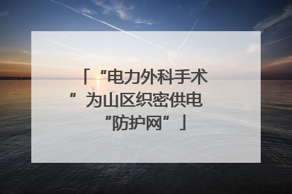 “电力外科手术”为山区织密供电“防护网”
