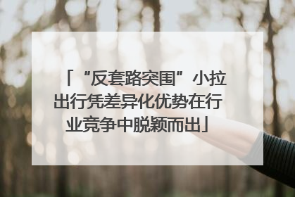 “反套路突围”小拉出行凭差异化优势在行业竞争中脱颖而出