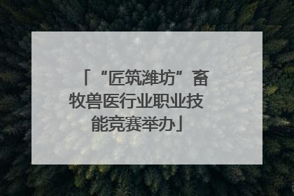 “匠筑潍坊”畜牧兽医行业职业技能竞赛举办