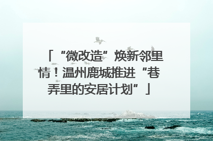 “微改造”焕新邻里情！温州鹿城推进“巷弄里的安居计划”