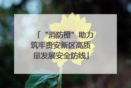 “消防橙”助力筑牢贵安新区高质量发展安全防线