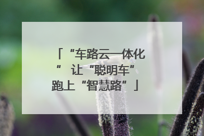 “车路云一体化” 让“聪明车”跑上“智慧路”