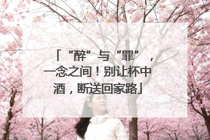 “醉”与“罪”，一念之间！别让杯中酒，断送回家路