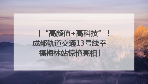 “高颜值+高科技”！成都轨道交通13号线幸福梅林站惊艳亮相
