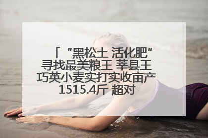 “黑松土 活化肥”寻找最美粮王 莘县王巧英小麦实打实收亩产1515.4斤 超对照田144斤！