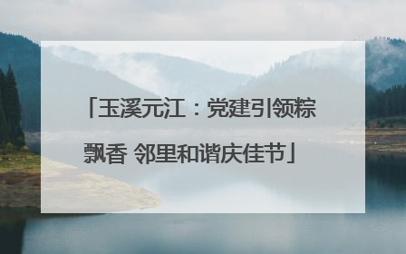 玉溪元江：党建引领粽飘香 邻里和谐庆佳节
