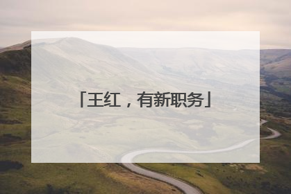 王红，有新职务