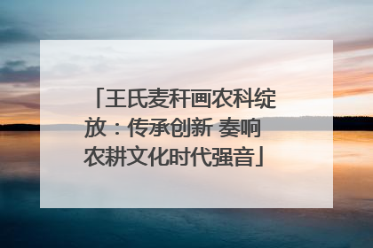 王氏麦秆画农科绽放：传承创新 奏响农耕文化时代强音