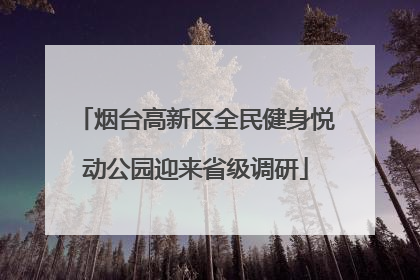 烟台高新区全民健身悦动公园迎来省级调研