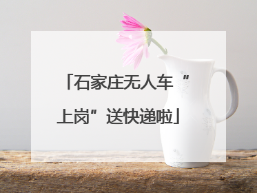 石家庄无人车“上岗”送快递啦