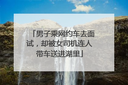 男子乘网约车去面试，却被女司机连人带车送进湖里