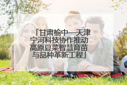 甘肃榆中—天津宁河科技协作推动高原夏菜智慧育苗与品种革新工程