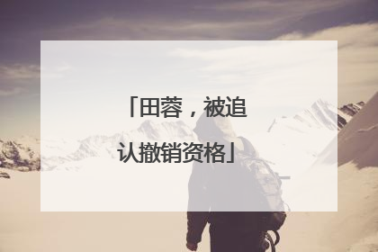 田蓉，被追认撤销资格