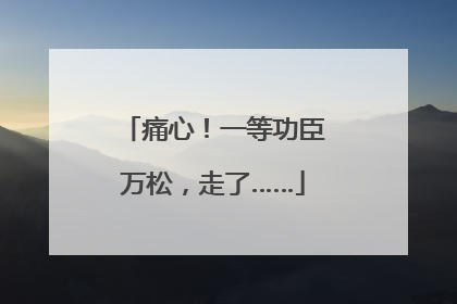 痛心！一等功臣万松，走了……
