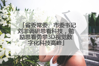 省委常委、市委书记刘非调研思看科技，勉励思看勇攀3D视觉数字化科技高峰