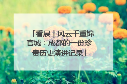 看展｜风云千重锦官城：成都的一份珍贵历史演进记录