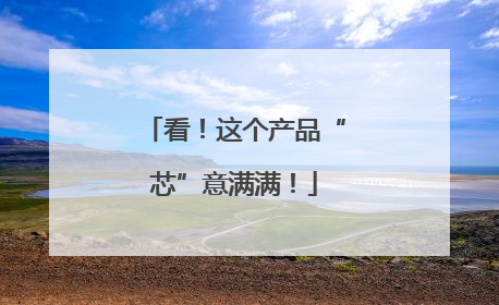 看！这个产品“芯”意满满！
