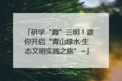 研学“趣”三明！邀你开启“青山绿水·生态文明实践之旅”~