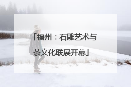 福州：石雕艺术与茶文化联展开幕