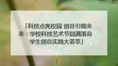科技点亮校园 创意引领未来：学校科技艺术节圆满落幕 学生创意实践大荟萃