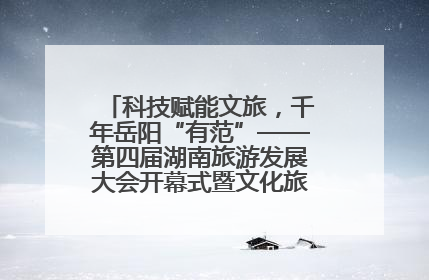 科技赋能文旅，千年岳阳“有范”——第四届湖南旅游发展大会开幕式暨文化旅游推介会侧记