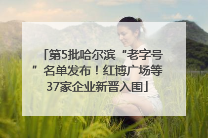 第5批哈尔滨“老字号”名单发布！红博广场等37家企业新晋入围