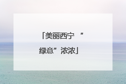 美丽西宁 “绿意”浓浓