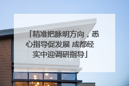 精准把脉明方向，悉心指导促发展 成都经实中迎调研指导