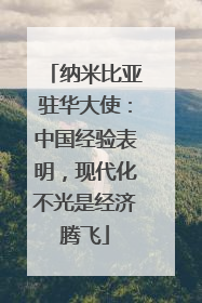 纳米比亚驻华大使：中国经验表明，现代化不光是经济腾飞