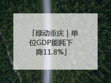 绿动重庆｜单位GDP能耗下降11.8%