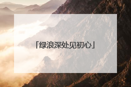 绿浪深处见初心