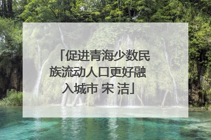 促进青海少数民族流动人口更好融入城市 宋 洁