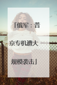 俄军：普京专机遭大规模袭击