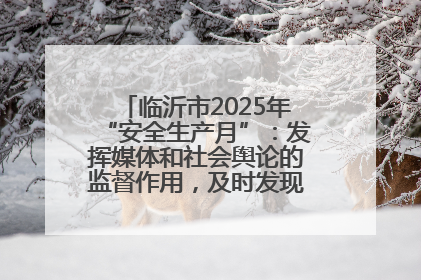 临沂市2025年“安全生产月”：发挥媒体和社会舆论的监督作用，及时发现并消除安全隐患