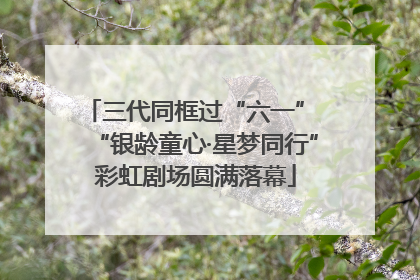 三代同框过“六一” “银龄童心·星梦同行”彩虹剧场圆满落幕