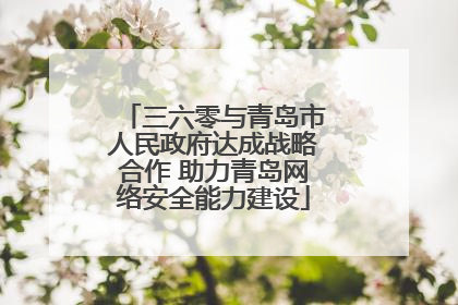 三六零与青岛市人民政府达成战略合作 助力青岛网络安全能力建设