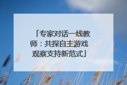 专家对话一线教师：共探自主游戏观察支持新范式