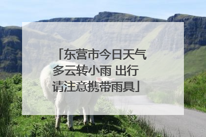 东营市今日天气多云转小雨 出行请注意携带雨具