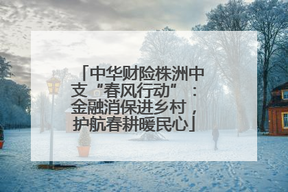 中华财险株洲中支“春风行动”：金融消保进乡村，护航春耕暖民心