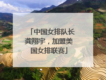 中国女排队长龚翔宇，加盟美国女排联赛