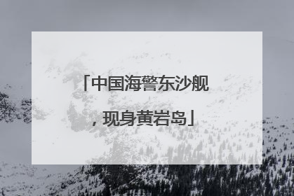 中国海警东沙舰，现身黄岩岛