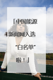 中国能源新闻网入选“白名单”啦！