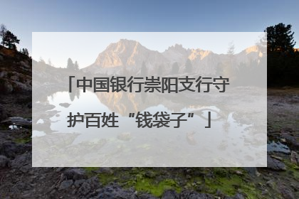 中国银行崇阳支行守护百姓“钱袋子”