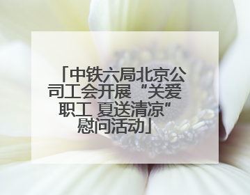 中铁六局北京公司工会开展“关爱职工 夏送清凉”慰问活动