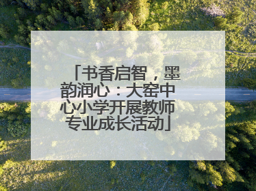 书香启智，墨韵润心：大窑中心小学开展教师专业成长活动