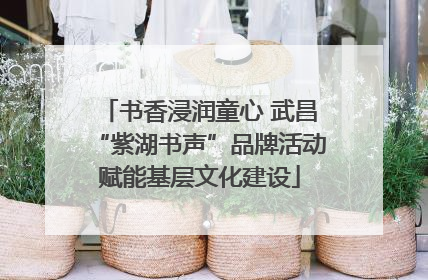 书香浸润童心 武昌“紫湖书声”品牌活动赋能基层文化建设