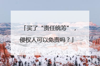买了“责任统筹”，侵权人可以免责吗？